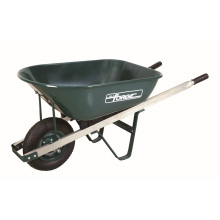 Garden Tools 6 Cuft Metal Wheel Barrow for Gardening, Construction, Handyman